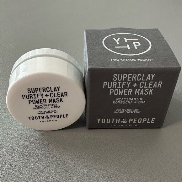 NEW Youth to the People Superclay Purify & Clear Power Mask 5mL Pro-grade Vegan - Picture 1 of 6